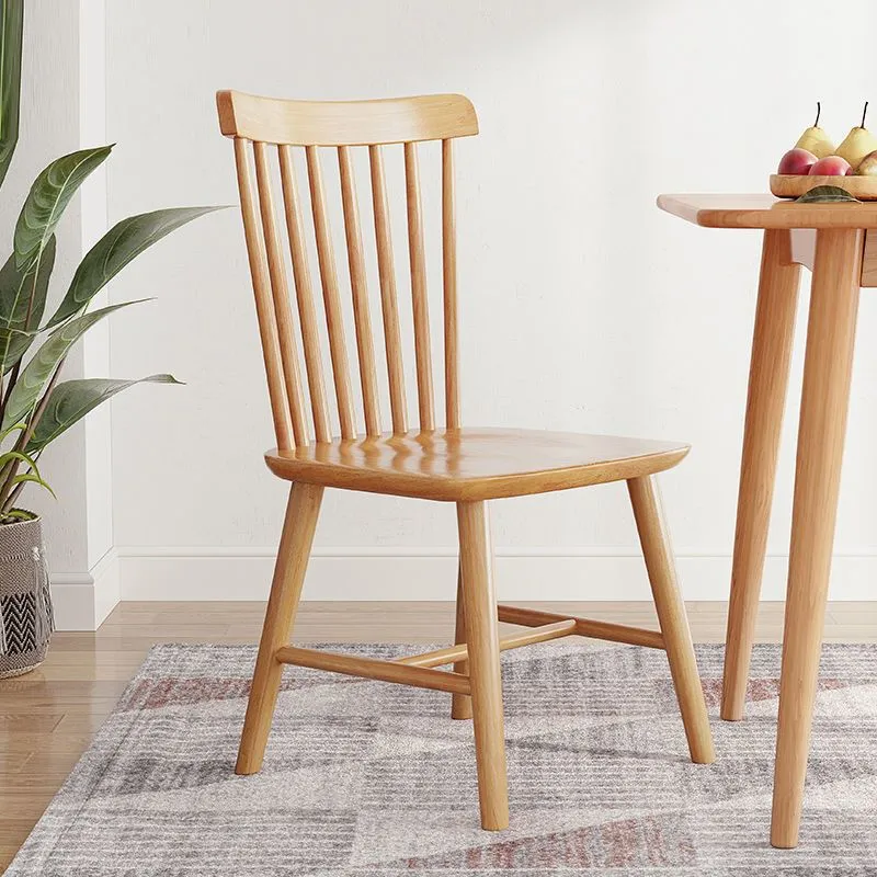 Eigentijdse houten eetkamerstoel Windsor-achterkantstoel matte afwerking voor binnen Clearhalo