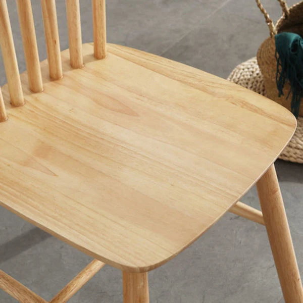 Eigentijdse houten eetkamerstoel Windsor-achterkantstoel matte afwerking voor binnen Clearhalo