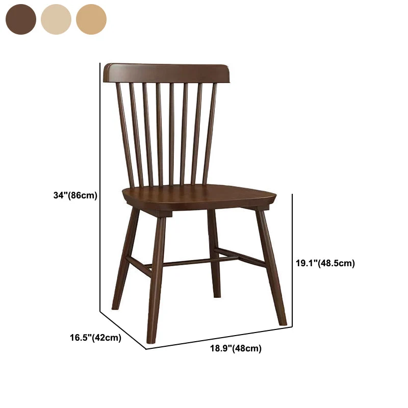 Eigentijdse houten eetkamerstoel Windsor-achterkantstoel matte afwerking voor binnen Clearhalo