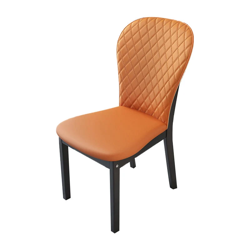 Eigentijdse houten eetkamerstoelen zonder armleuningen, gestoffeerde zijstoelen voor gebruik restaurants Clearhalo