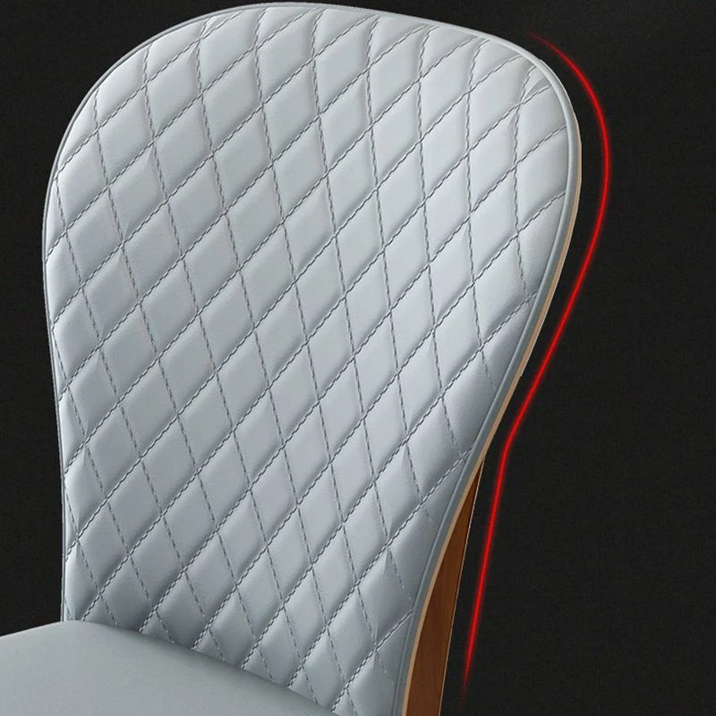 Eigentijdse houten eetkamerstoelen zonder armleuningen, gestoffeerde zijstoelen voor gebruik restaurants Clearhalo