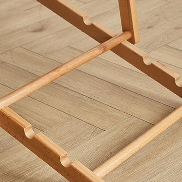 Eigentijdse houten frame standaard fauteuil opvouwbare fauteuil Clearhalo