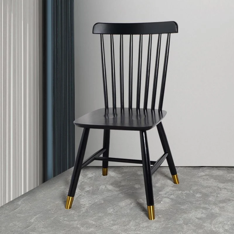 Eigentijdse houten restaurant-bijzetstoel Windsor-eetkamerstoel met rugleuning Clearhalo