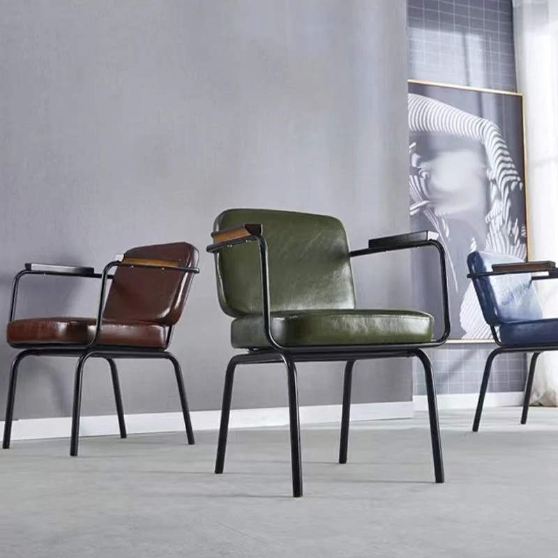 Eigentijdse keukeneetkamerstoel, gestoffeerde fauteuil met zwarte poten Clearhalo