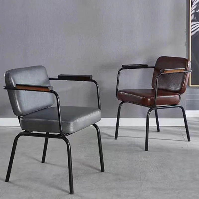 Eigentijdse keukeneetkamerstoel, gestoffeerde fauteuil met zwarte poten Clearhalo