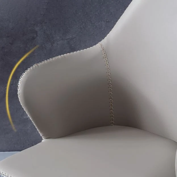 Eigentijdse keukeneetkamerstoelen kunstleer bijzetstoelen grijs Clearhalo