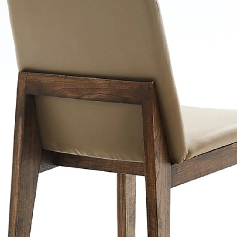Eigentijdse keukeneetstoelen Armloze kunstleren eetkamerstoelen Clearhalo