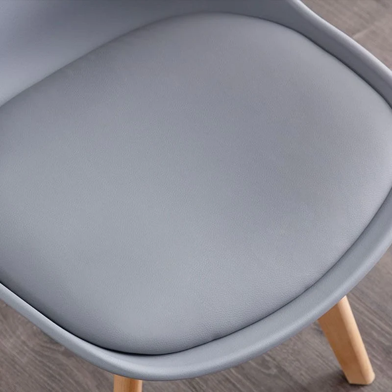 Eigentijdse keukenstoel eetkamerarmloze stoelen met houten poten Clearhalo