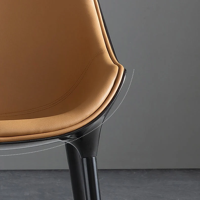 Eigentijdse kunstleren eetkamerstoel Metalen eetkamerstoelen voor thuisgebruik Clearhalo