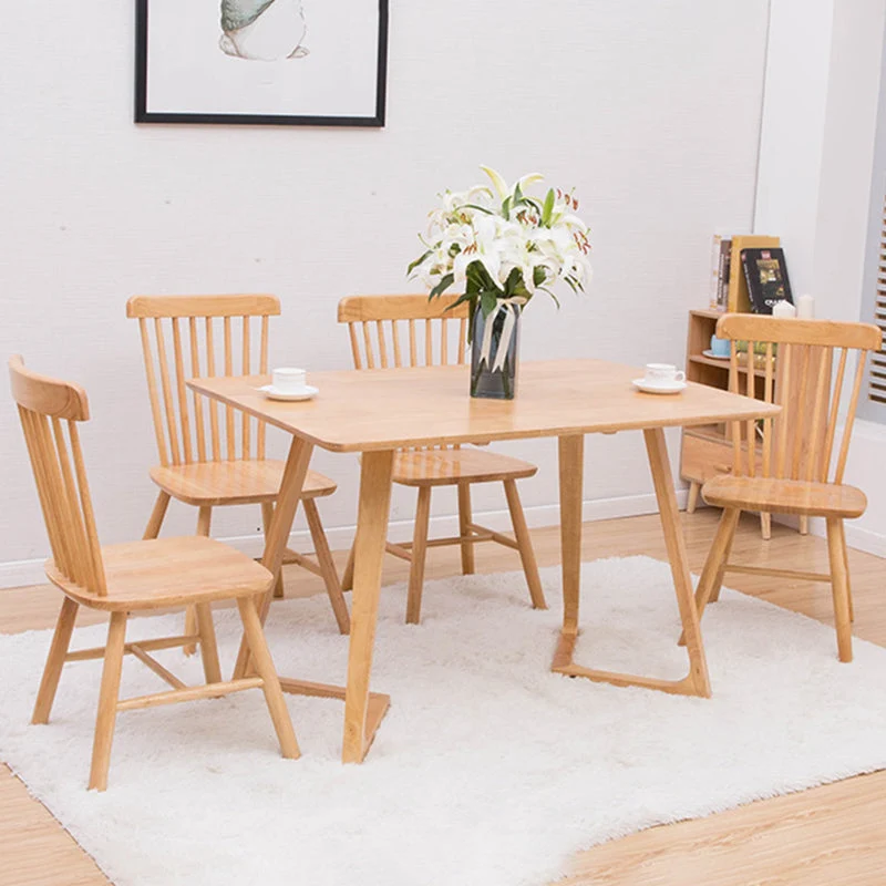 Eigentijdse massief houten armloze stoel Windsor zijstoel voor eetkamer Clearhalo