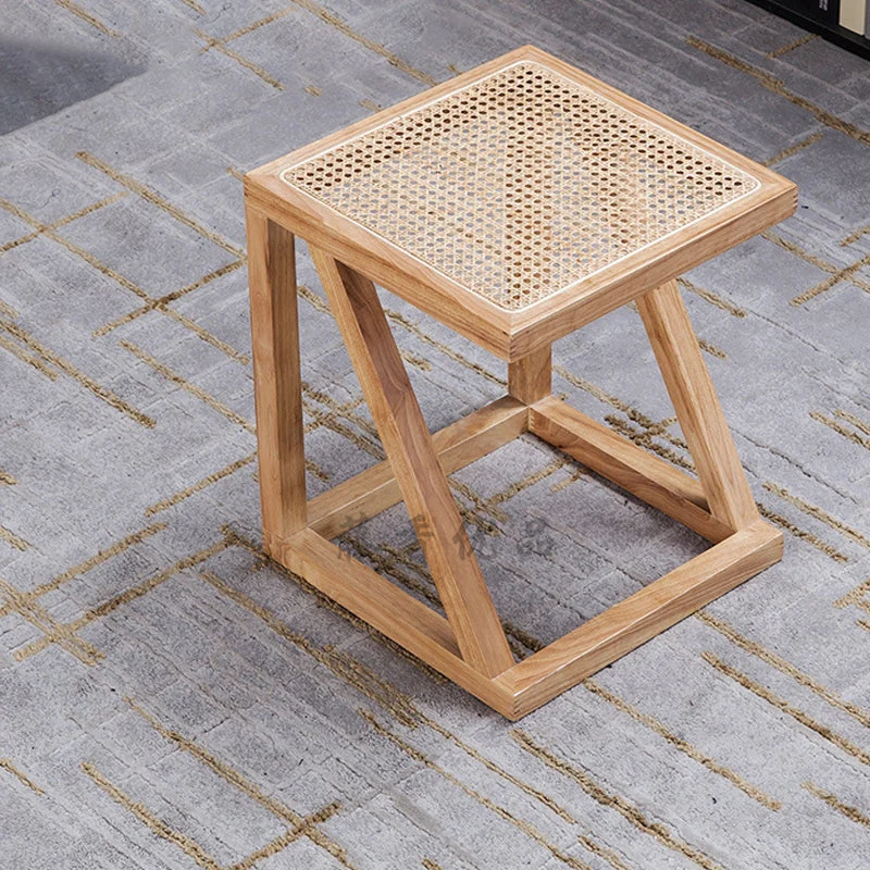 Eigentijdse massief houten frame vierkante woonkamer accent bijzettafel Clearhalo