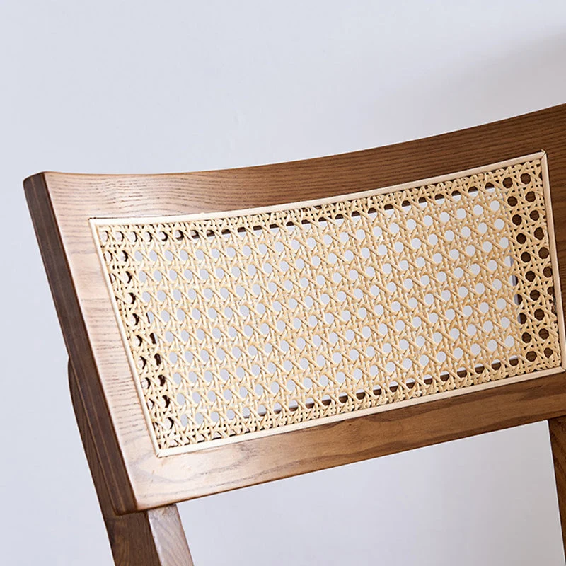 Eigentijdse massief houten framekruk Armloze barkruk met lage rug Clearhalo