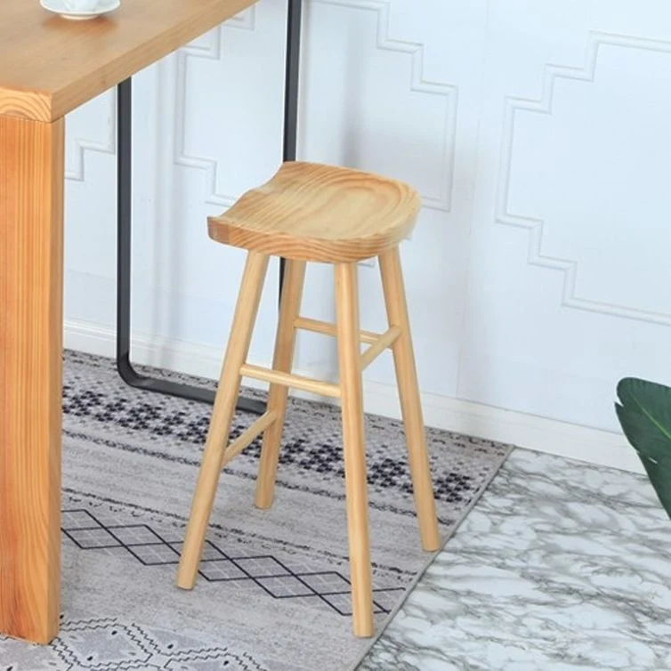 Eigentijdse massief houten tegenkruk Zadelzitbarkruk voor woonkamer Clearhalo