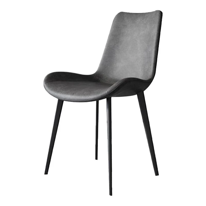 Eigentijdse metalen eetkamerstoelen Armloze zijstoelen voor de keuken Clearhalo