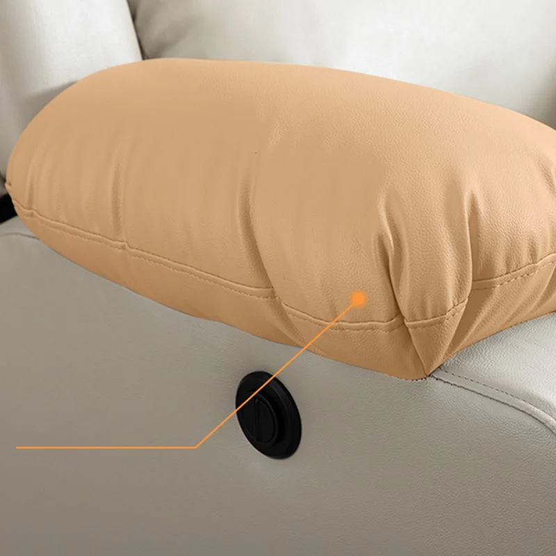 Eigentijdse Power-Push Botton fauteuil van echt leer Clearhalo