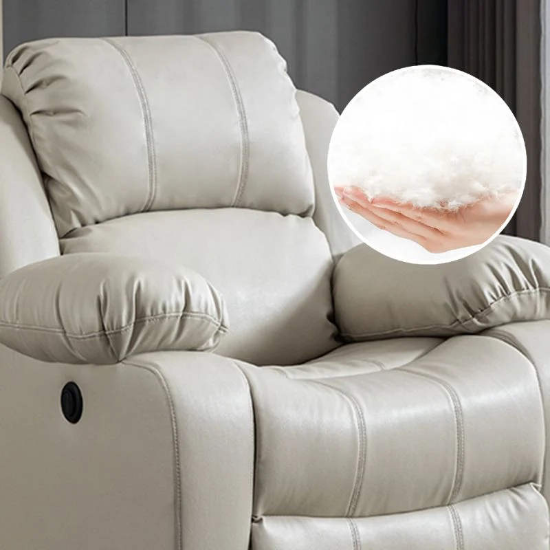 Eigentijdse Power-Push Botton fauteuil van echt leer Clearhalo