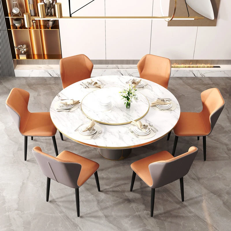 Eigentijdse restaurant Wingback-zijstoel Leren eetkamerstoelen met zwarte poten Clearhalo