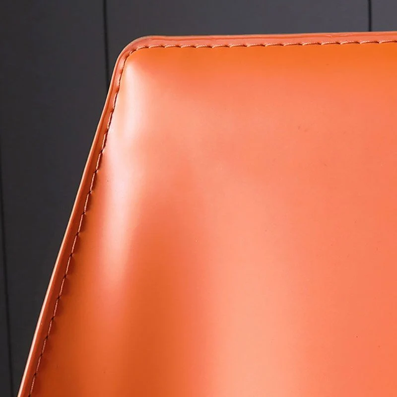 Eigentijdse roestvrijstalen poten Armloze eetkamerstoelen Wingback-zijstoel Clearhalo