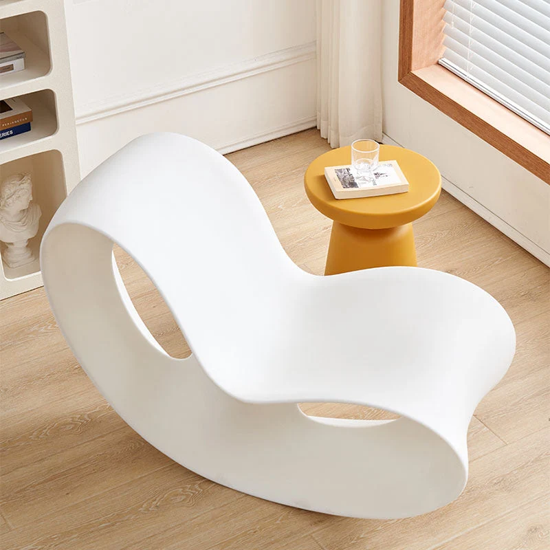 Eigentijdse schommelstoel acryl effen kleur binnenschommelstoel zonder armleuning Clearhalo