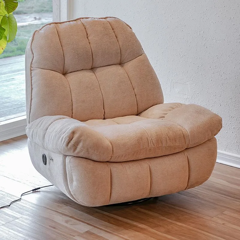 Eigentijdse standaard fauteuil met getufte rugleuning van chenille en opbergruimte Clearhalo