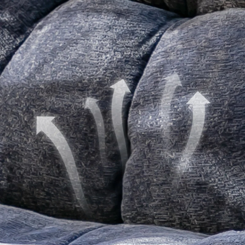 Eigentijdse standaard fauteuil met getufte rugleuning van chenille en opbergruimte Clearhalo