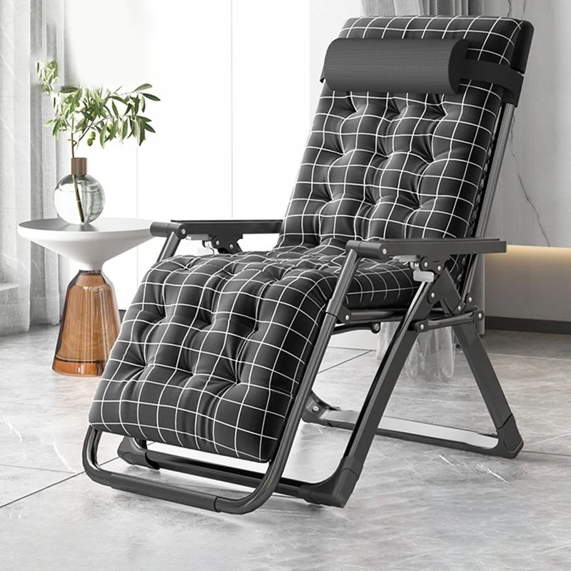 Eigentijdse standaard fauteuil met metalen frame, opvouwbare fauteuil Clearhalo