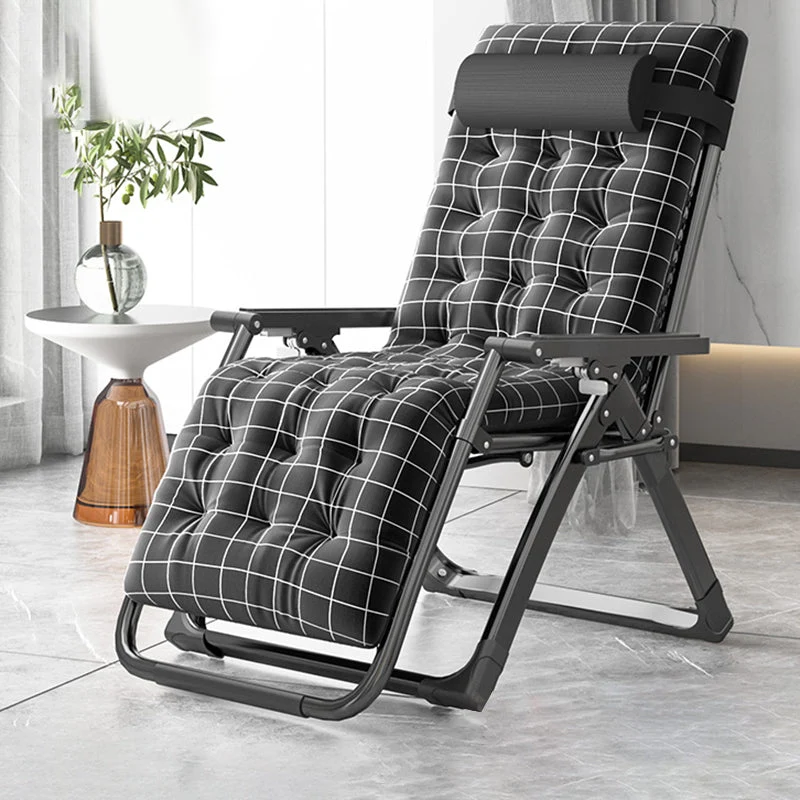 Eigentijdse standaard fauteuil met metalen frame, opvouwbare fauteuil Clearhalo