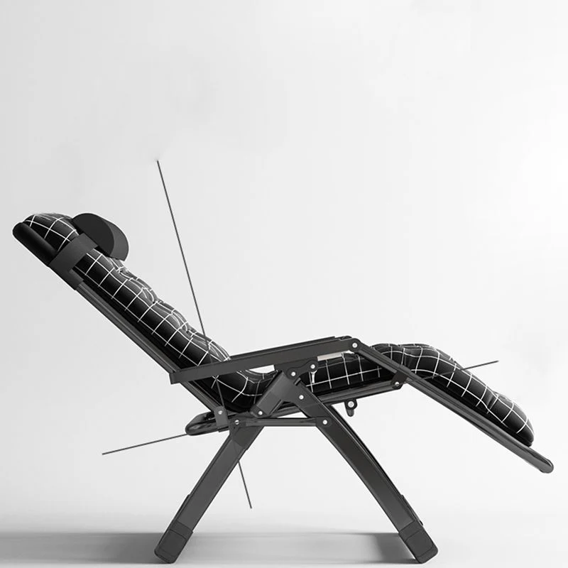 Eigentijdse standaard fauteuil met metalen frame, opvouwbare fauteuil Clearhalo