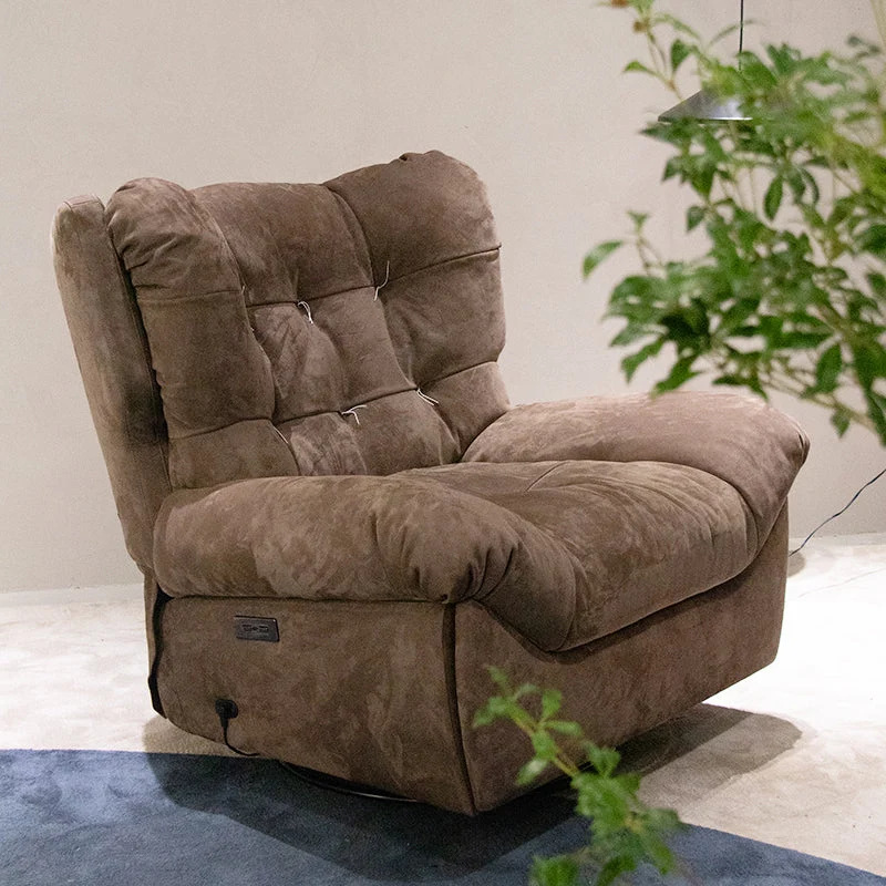 Eigentijdse standaard fauteuil met uitlopende arm en draaibare fauteuil Clearhalo