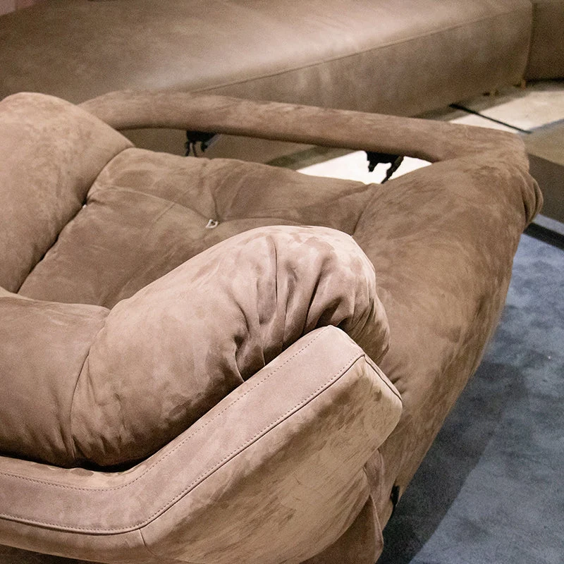 Eigentijdse standaard fauteuil met uitlopende arm en draaibare fauteuil Clearhalo