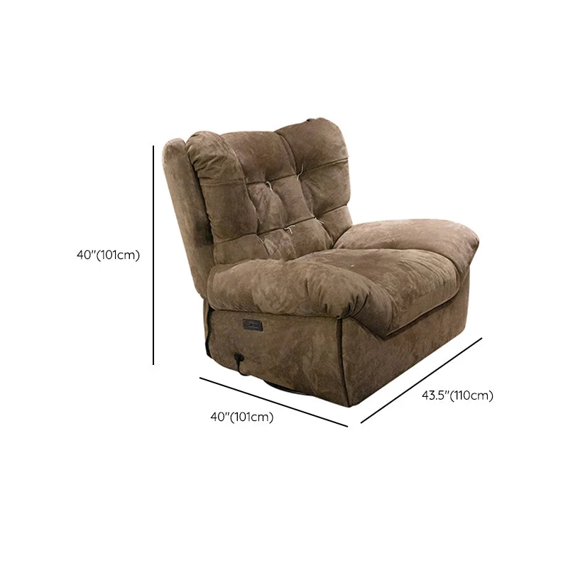 Eigentijdse standaard fauteuil met uitlopende arm en draaibare fauteuil Clearhalo