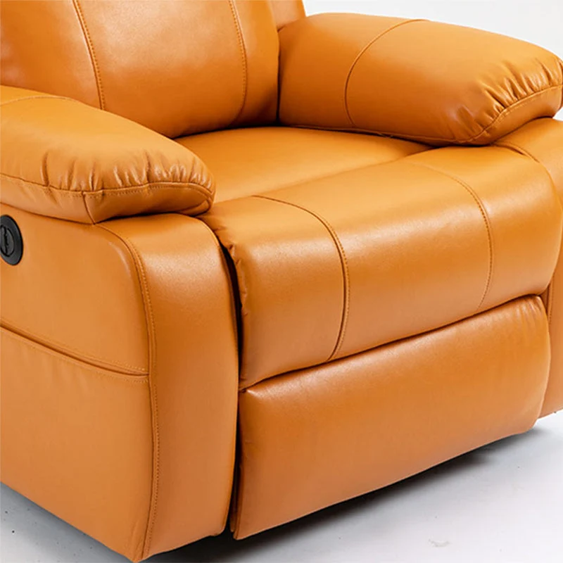 Eigentijdse standaard fauteuil, metalen effen kleur rocker, handmatige drukknop Clearhalo