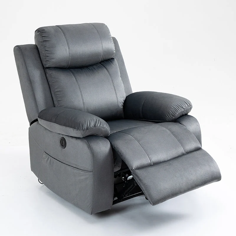 Eigentijdse standaard fauteuil, metalen effen kleur rocker, handmatige drukknop Clearhalo