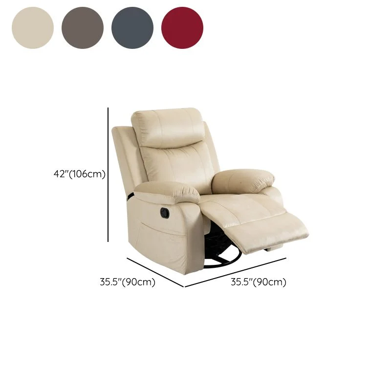 Eigentijdse standaard fauteuil, metalen effen kleur rocker, handmatige drukknop Clearhalo