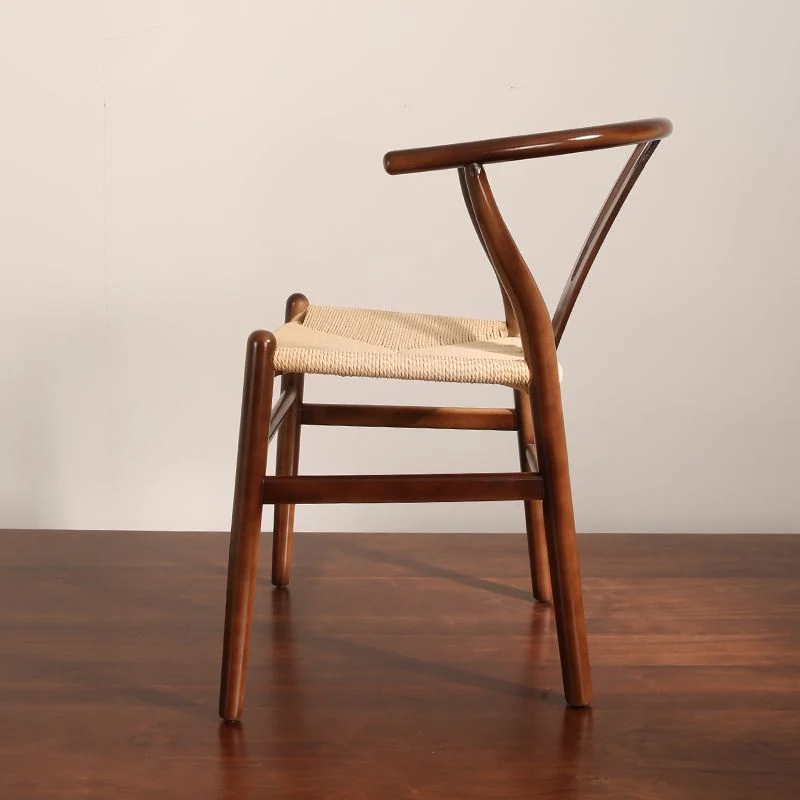 Eigentijdse stijl houten eetkamerstoelen Keukeneetkamer Armloze zijstoelen Clearhalo