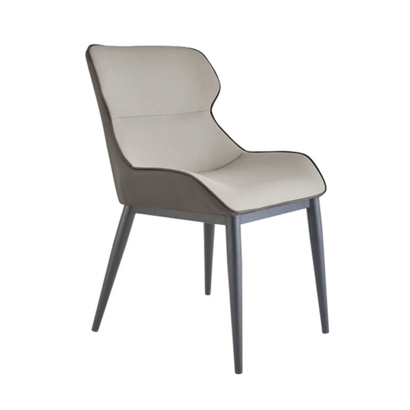 Eigentijdse stoel met keukenarm, Wingback-stoelen met metalen poten Clearhalo