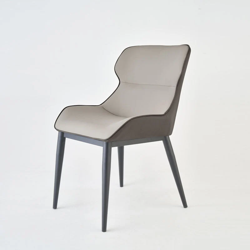 Eigentijdse stoel met keukenarm, Wingback-stoelen met metalen poten Clearhalo