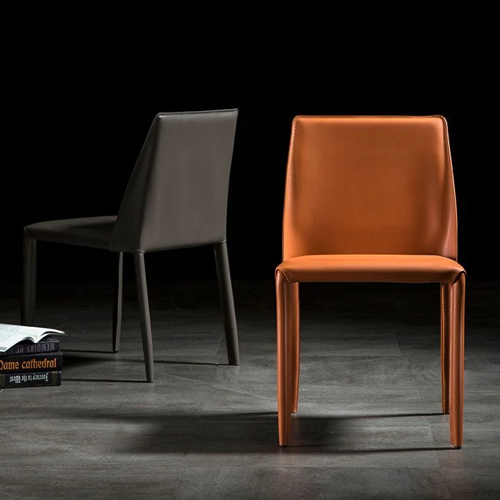 Eigentijdse stoelen Armloze stoelen voor keuken met metalen poten Clearhalo