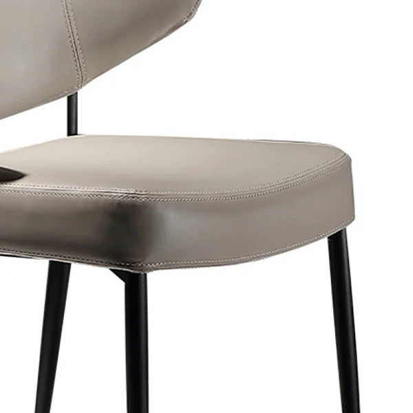 Eigentijdse stoelen Eetkamerstoelen met open rug en metalen poten voor de keuken Clearhalo