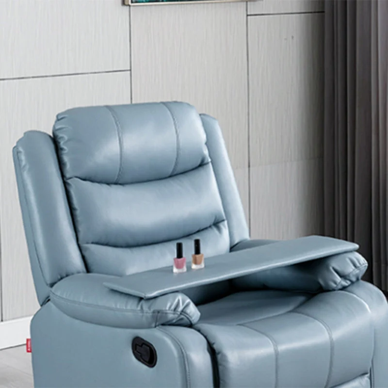 Eigentijdse thuisbioscoopfauteuil, met handmatige drukknop, metaal, effen kleur, binnen Clearhalo
