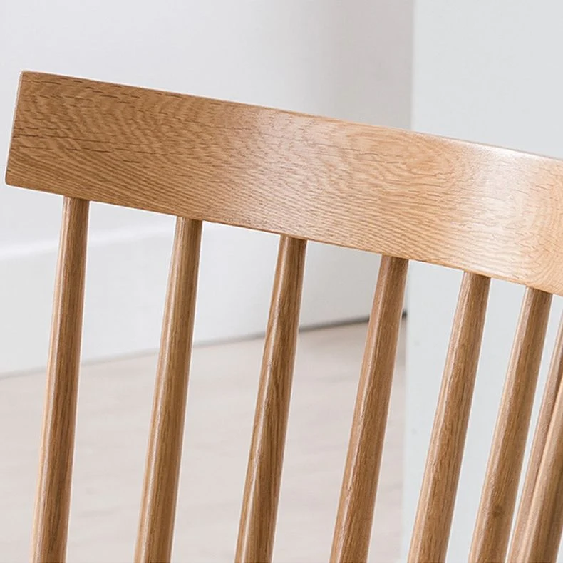 Eigentijdse Windsor Back Armloze zijstoelen Houten zijeetkamerstoelen voor thuis Clearhalo