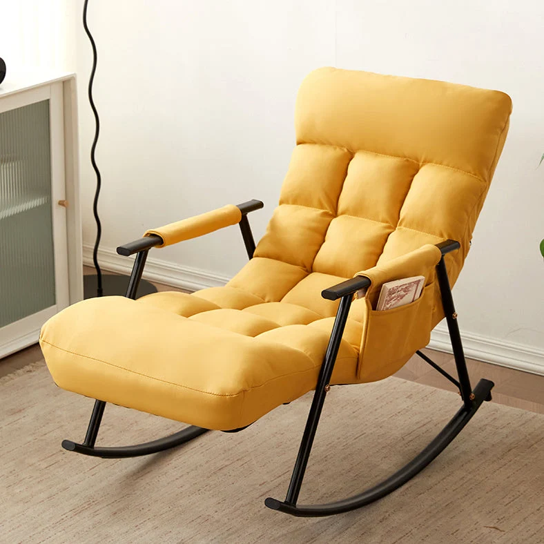 Enkele stijl schommelstoel ijzeren onderstel Luie fauteuil voor woonkamer Clearhalo