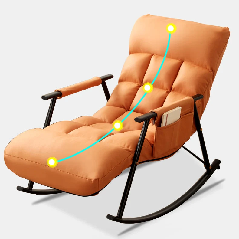 Enkele stijl schommelstoel ijzeren onderstel Luie fauteuil voor woonkamer Clearhalo