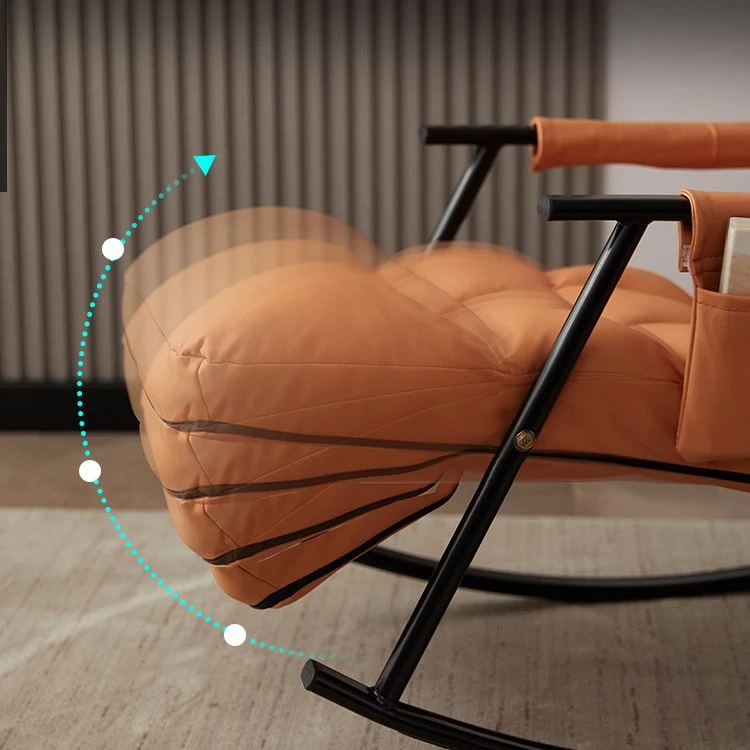 Enkele stijl schommelstoel ijzeren onderstel Luie fauteuil voor woonkamer Clearhalo