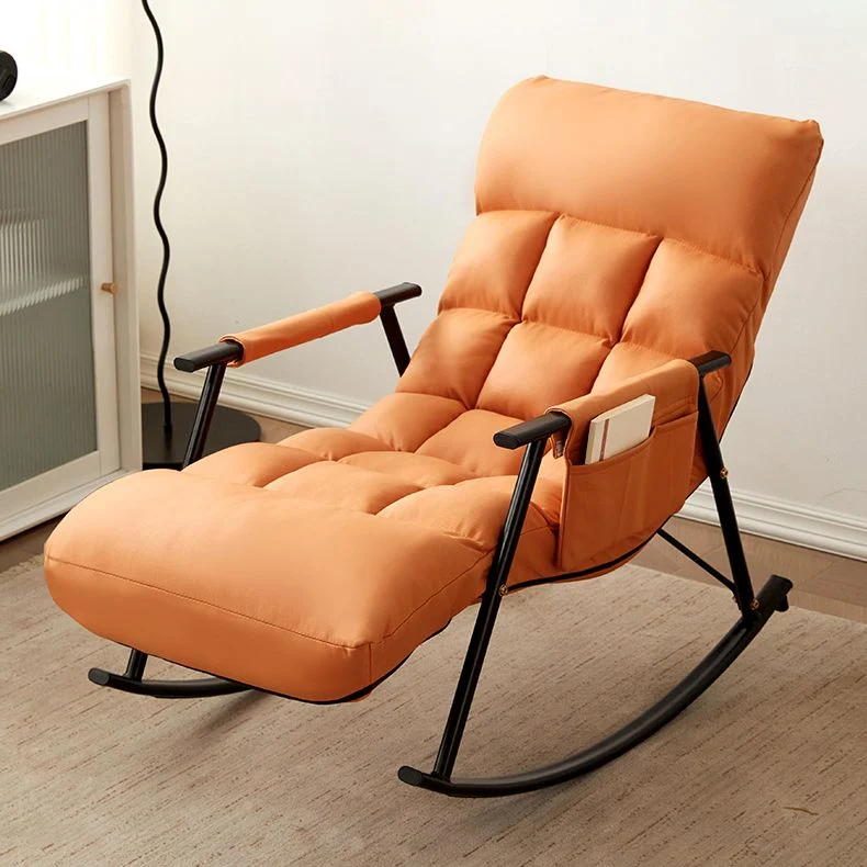 Enkele stijl schommelstoel ijzeren onderstel Luie fauteuil voor woonkamer Clearhalo