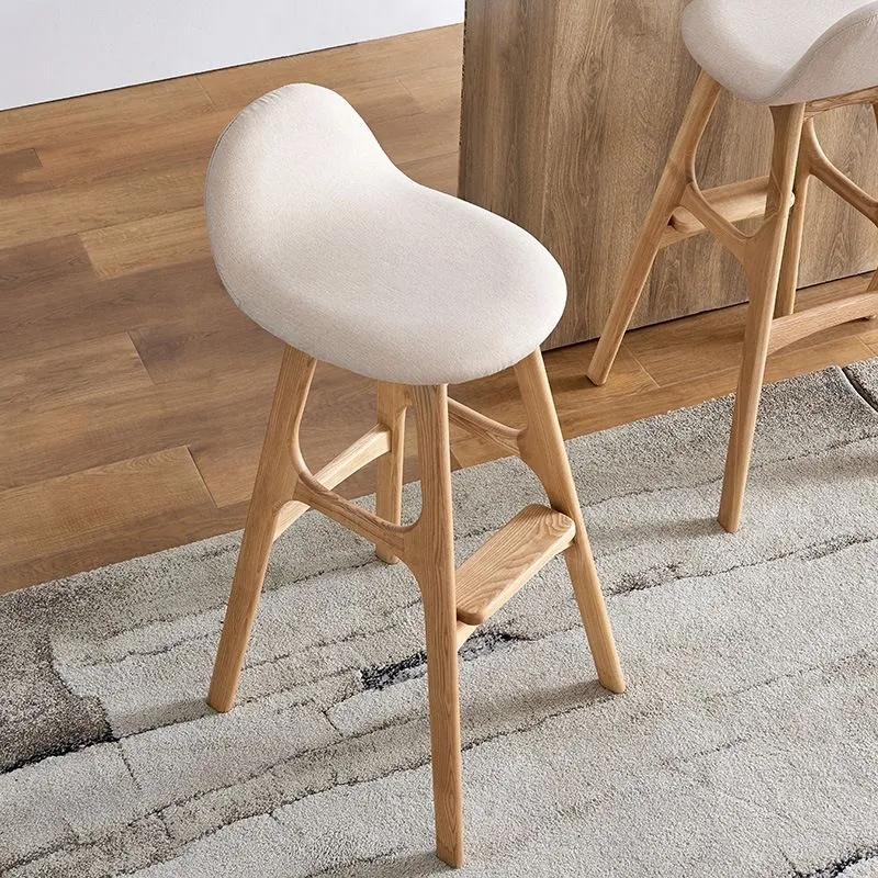 Essen massief houten frame armloze barkruk Binnen gestoffeerde barkruk Clearhalo