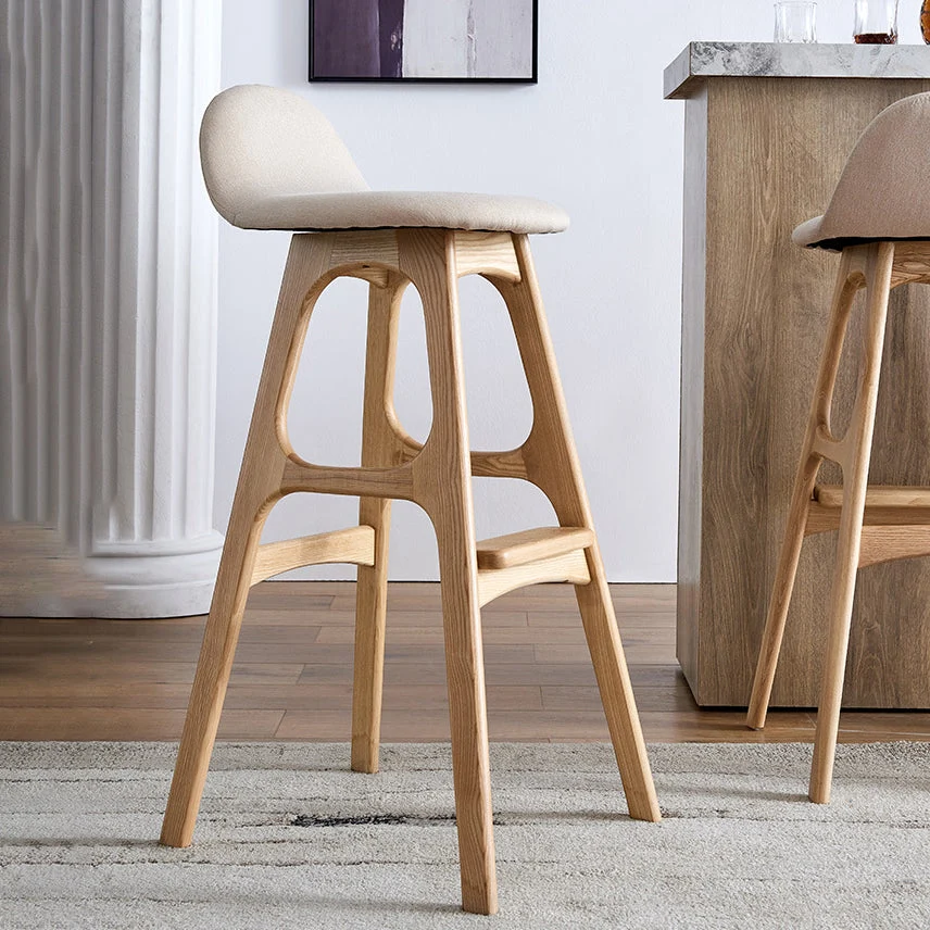 Essen massief houten frame armloze barkruk Binnen gestoffeerde barkruk Clearhalo
