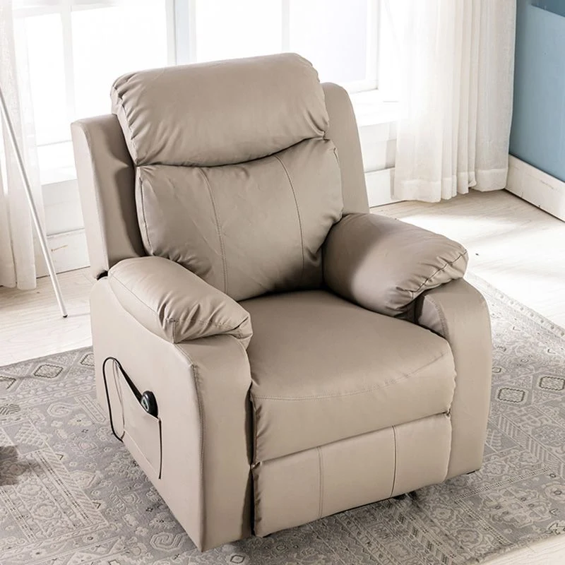 Fauteuil van kunstleer met lumbaal metalen frame, standaard fauteuil Clearhalo