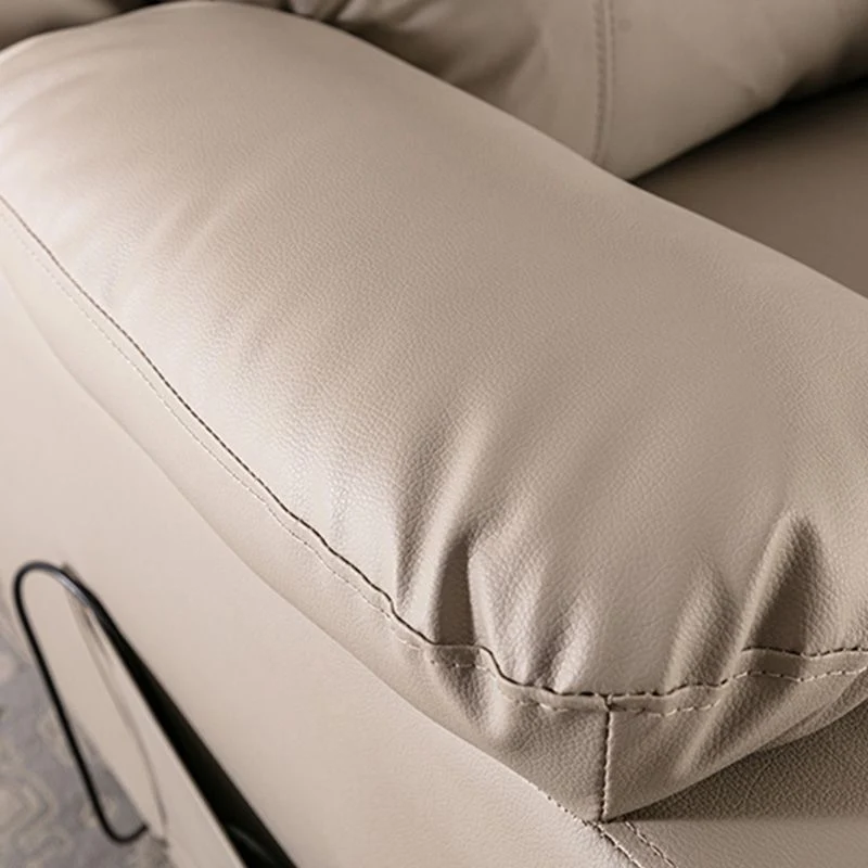 Fauteuil van kunstleer met lumbaal metalen frame, standaard fauteuil Clearhalo