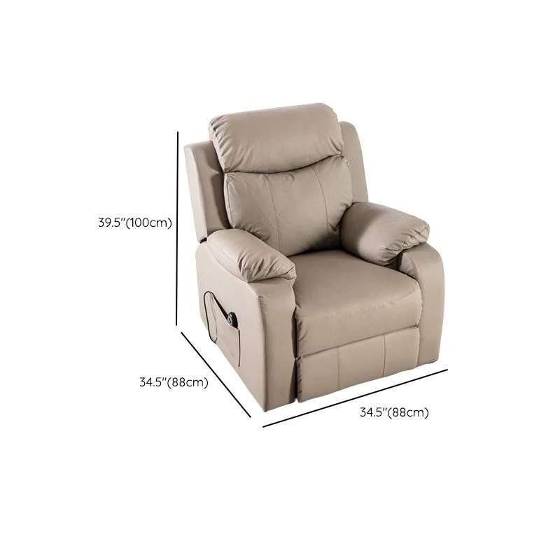 Fauteuil van kunstleer met lumbaal metalen frame, standaard fauteuil Clearhalo